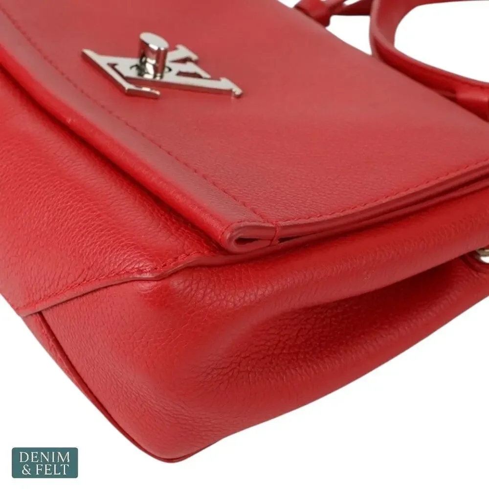 Louis Vuitton Lockme II BB Red‎ Taurillon Leather Crossbody Bag Authentic